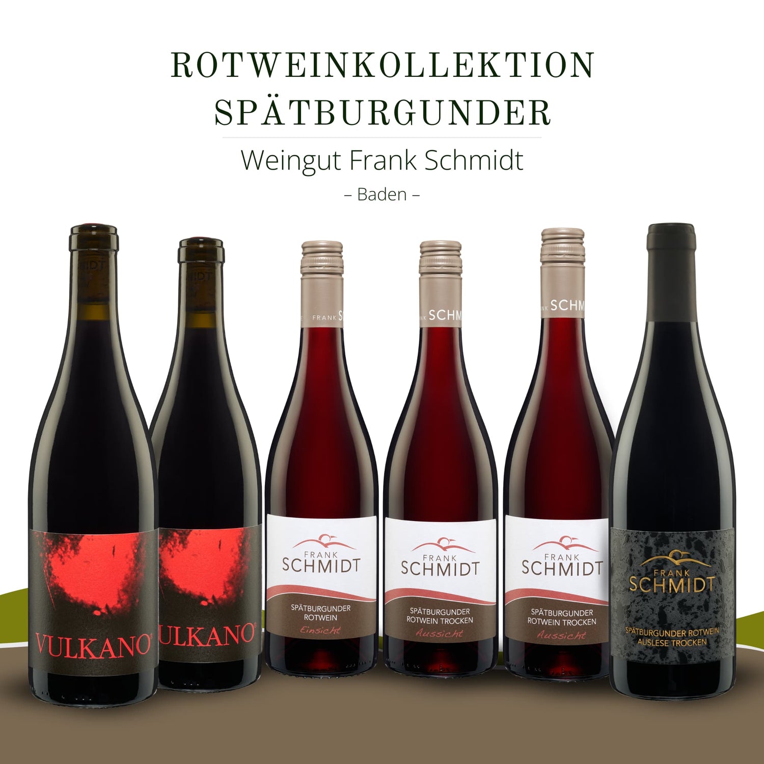 Rotweinkollektion Spätburgunder – Eine Traube, vier Stile